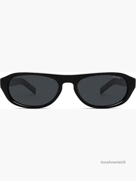 Polarized Oval Sunglasses Unisex Retro UV400 Protection Lightweight Acetate main image 2